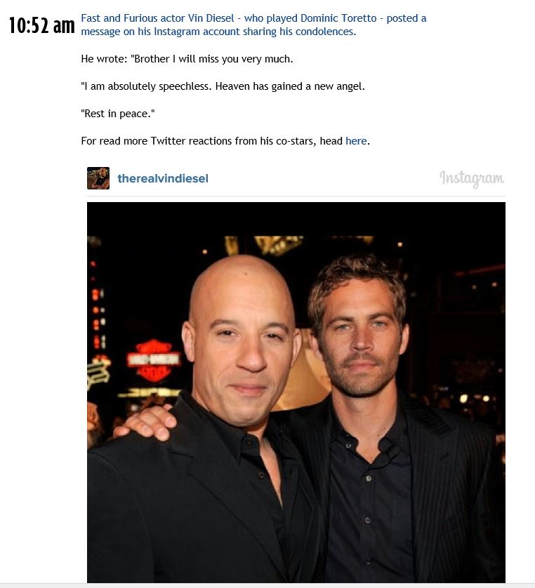 Paul walker news report death to irs