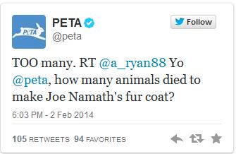 Tweet_PETA_joe Namath