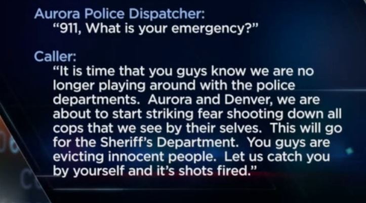 911 call threatening police