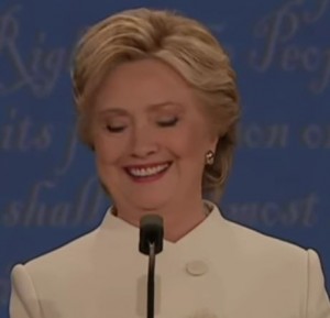 Hillary Clinton goofy smirk
