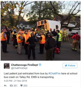 Bus Crash Chatanooga TN Tweet
