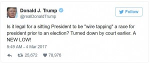 Trump Tweet Tapping Phones