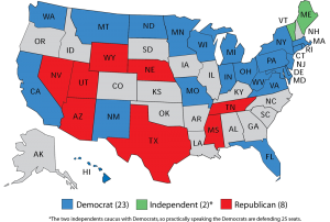 2018 Senate map