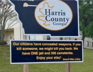 Harris County GA sign